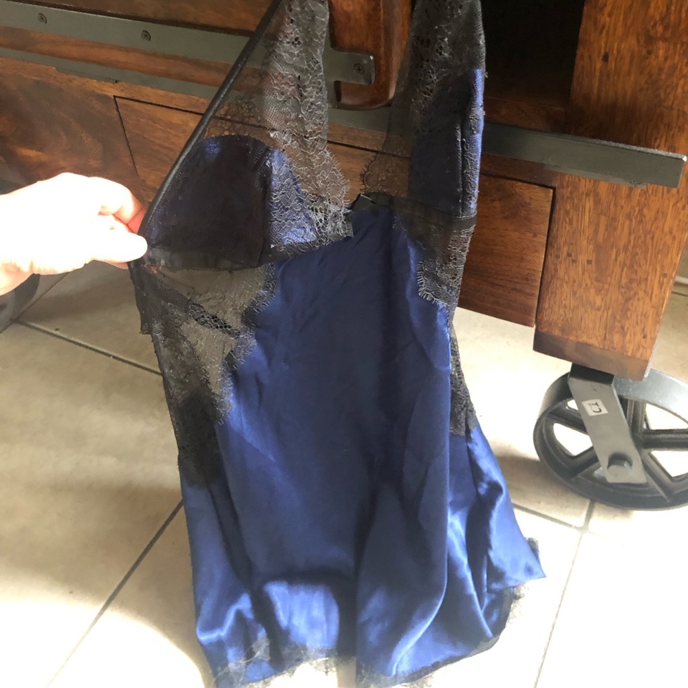 Victoria secret nightie. Navy blue and black color. Barely worn.